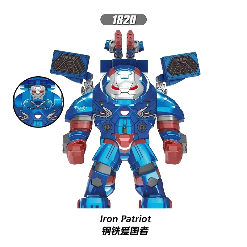 2024 Superhero Iron Hulkbuster Building Blocks Mini Action Figures Marvel Avengers Iron Man War Machine Dolls Model Toy Kid Gift