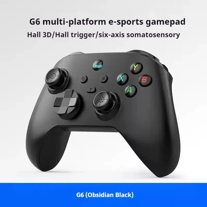 G6 Controller Wireless Three Connection Modes Dual Hall Trigger Joystick Six Axis Switch Multi Platform Controller Notebook