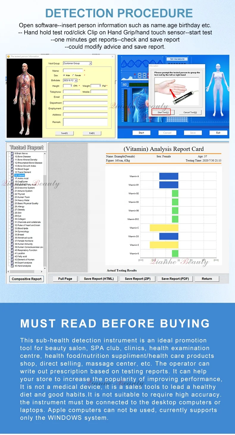 Spanish Polish German French Korean Dutch 15th quantum magnetic resonance heal-th body analyser