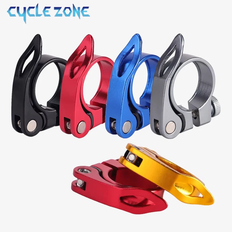 

31.8mm Aluminium Alloy Bike Seat Post Clamp Lightweight Mountain Clip Bicycle Locked Seat Tube Accessories for MTB Road Bike
