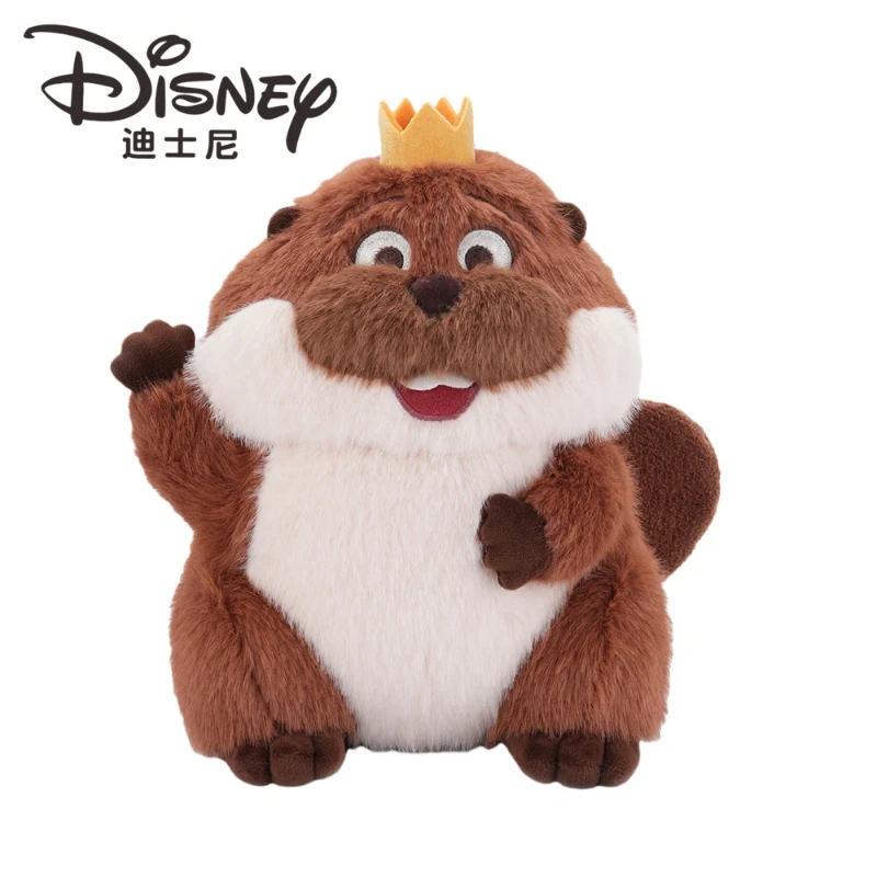 

Disney Pixar Official King George Beaver Plush Doll Stuffed Animal Backpack Pendant Bag Charm Soft Cartoon Toy For Kids Gift