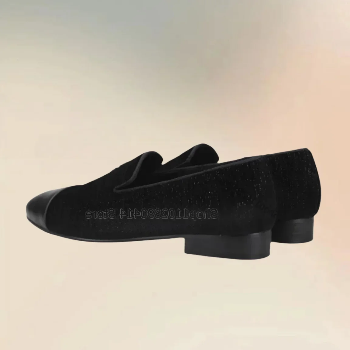 Schwarz Matte Leder Kappe Patchwork Glitter Loafers Fashion Slip Auf Männer Schuhe Luxus Handgemachte Party Fest Bankett Männer Casual Schuhe