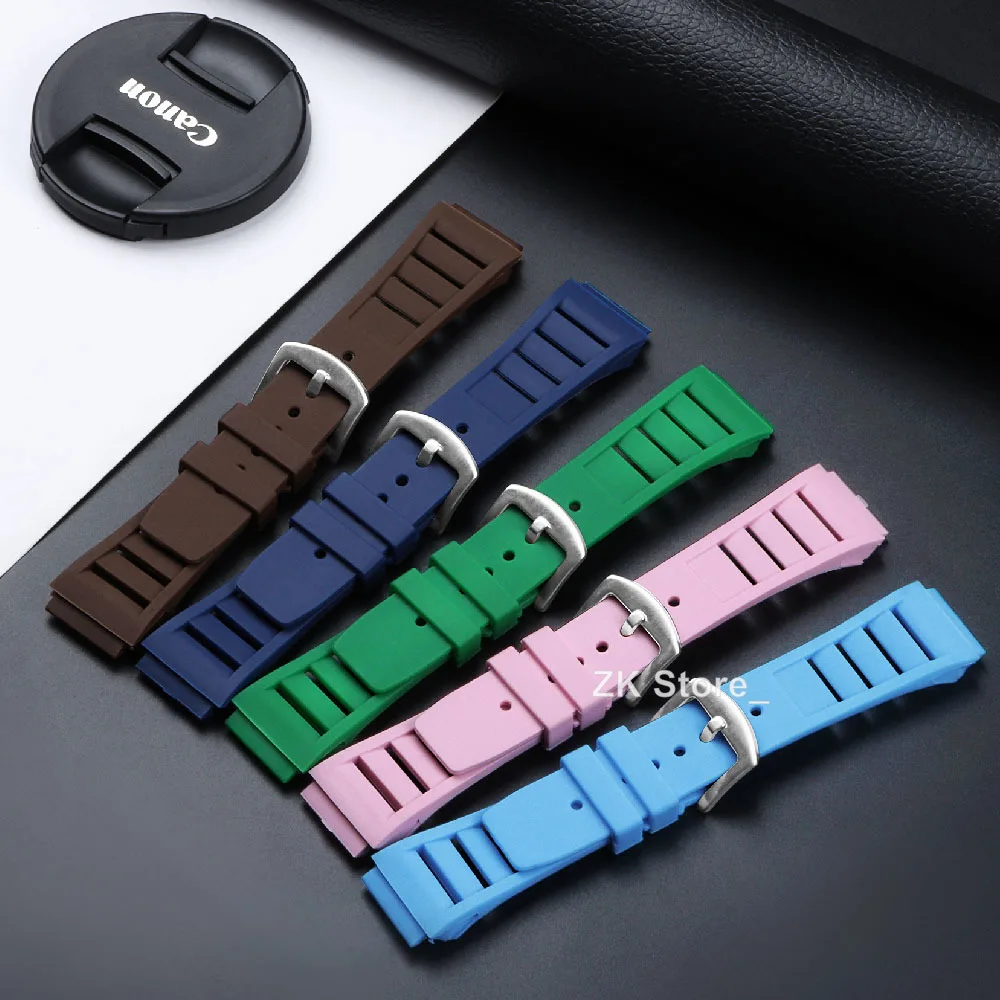 TPU Rubber Watch Straps 17mm*21mm for Richard Mille Watch Bracelet Belt  for Men Waterproof Breathable Sport Replace Watchbands