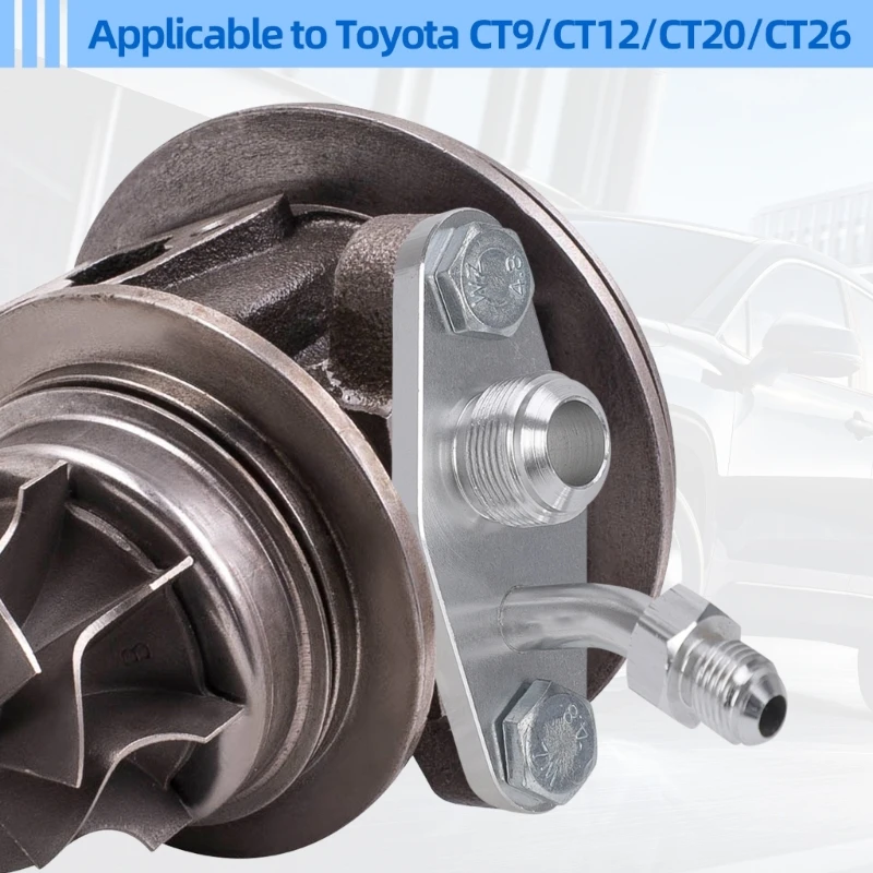 Aluminum Turbos Oil Drain Return Flange AN8 Adapter Oil Return Feed And Discharge Flange for CT9 / CT12 / CT20 / CT26 D7YA