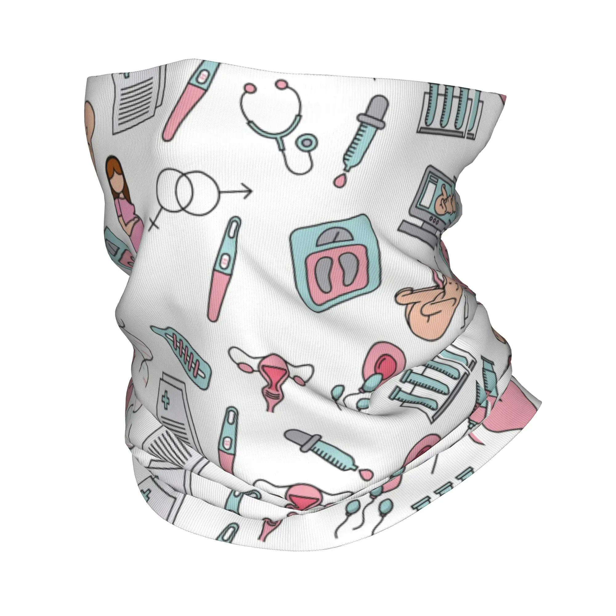 Enfermera En Apuros Doctor Nurse Medicine Winter Headband Neck Warmer Men Women Ski Cycling Tube Scarf  Face Bandana Gaiter