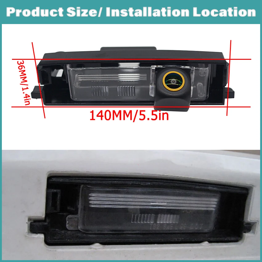 CVBS Vehicle 1080P 170° Golden Lens Rear View Camera For Toyota IQ Scion IQ KGJ10 NGJ10 2008~2015 2016 Reverse Car Camera