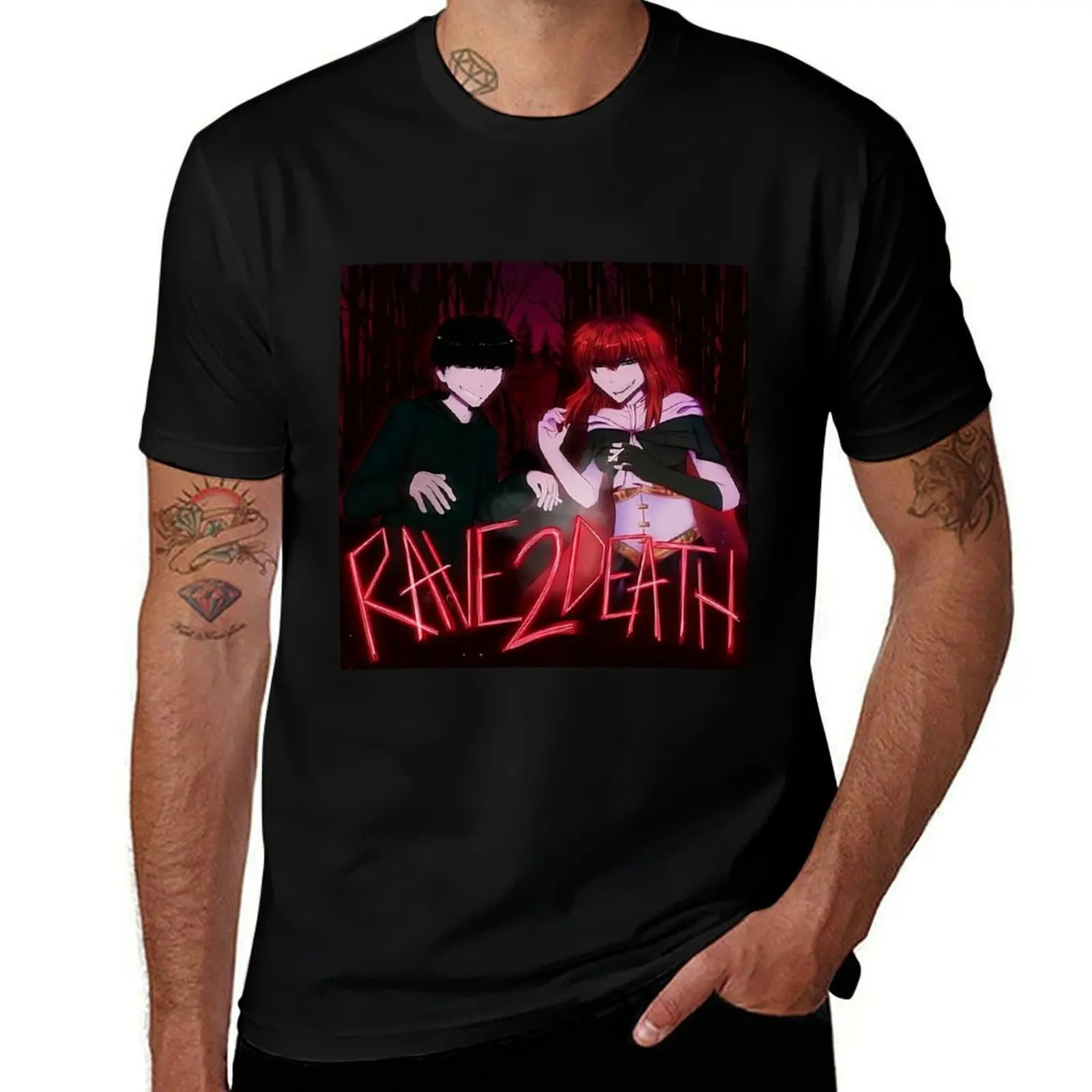 

Kets4eki & Asteria - Rave2Death T-Shirt aesthetic clothes vintage graphic tee blanks Blouse men clothing