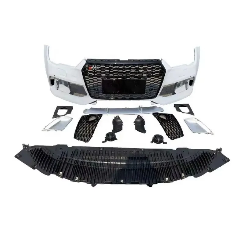 Hot Selling ABS Material Car Bodykit Front Bumper with Grille for Audi A7 2016-2018 Upgrade RS7 Style Car Bumpers