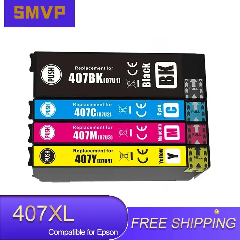 

407XL T407 T407XL 407 XL Premium Color Compatible Ink Cartridge for Epson WorkForce WF-4745 Printer