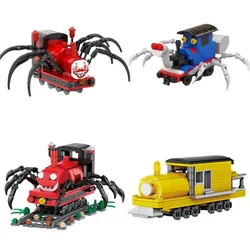 MOC Choo-Choo Charles Horrors Game Building Blocks Demonic Spider Train Animal Monster Bricks Christmas Halloween Toys Gifts