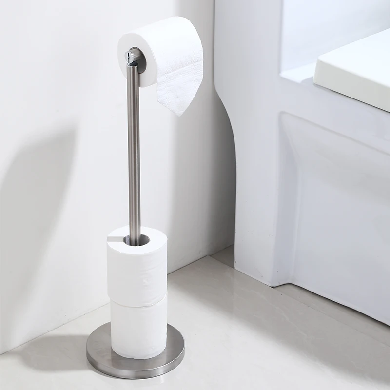 

Floor toilet brush stainless steel bathroom stand toilet paper holder roll paper holder paper towel holder bathroom hardware