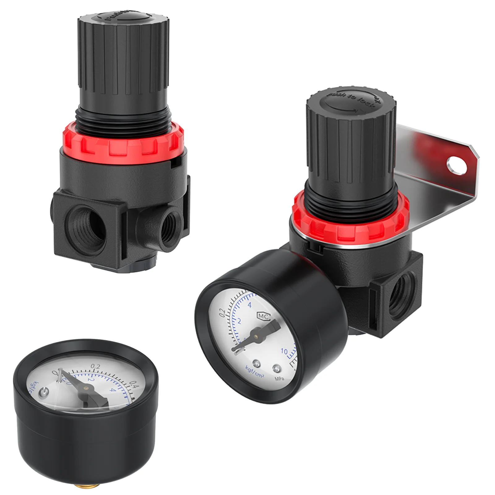 AR2000 Air Control Pressure Gauge Compressor Relief Regulator Regulating Valve Treatment Units With Gauge Adjustable