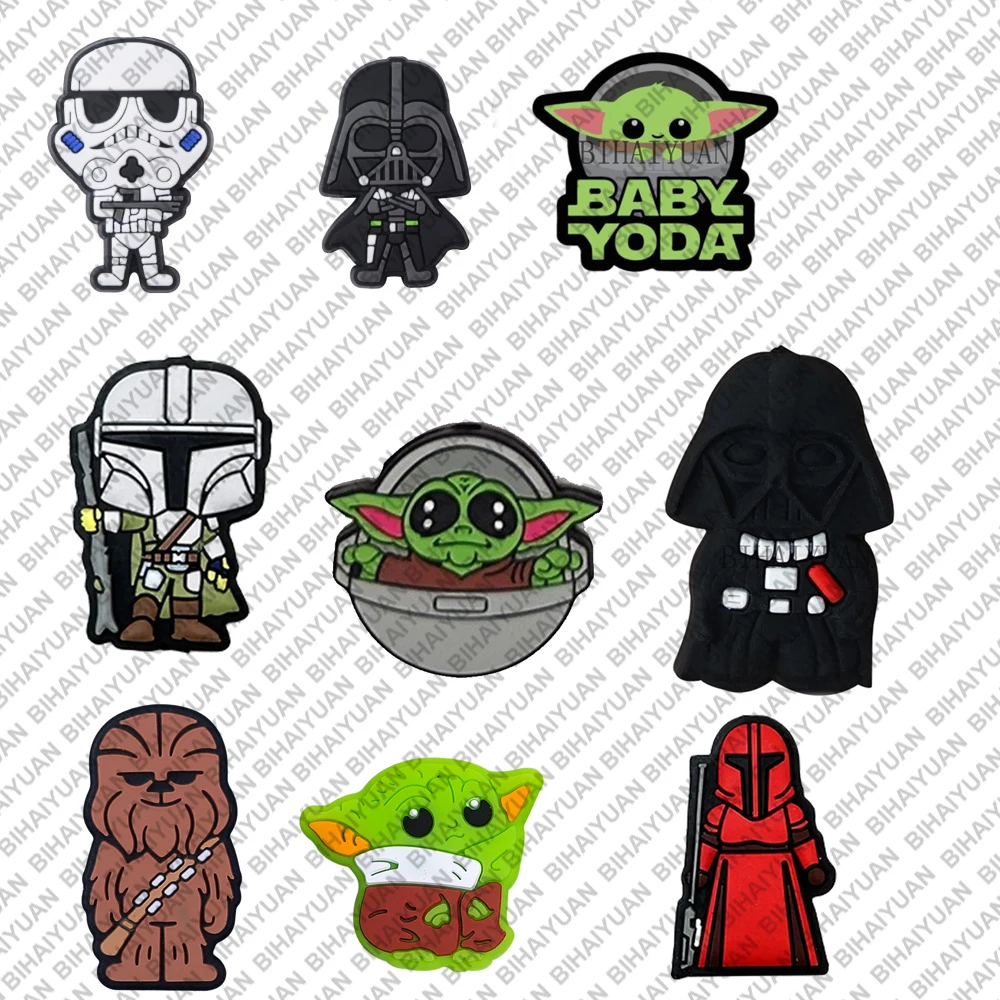 10pcs star wars yoda Chewbacca focal Silicone beads Teether Jewelry Beads Food Grade For pen Pacifier Chain