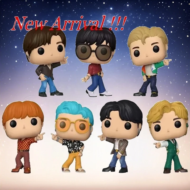 جديد Funko POP Stars المطربين فريق الرجال b-t-s سلسلة V JUNG KOOK JIMIN RM JIN SUGA J-Hope مجموعة ألعاب شخصيات الحركة