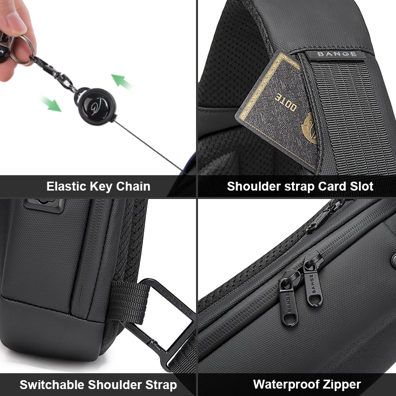 2022 Nieuwe Anti-Diefstal Multifunctionele Crossbody Schoudertas Messenger Bags Mannelijke Waterdichte Korte Trip Borst Bag Pack Voor Mannen