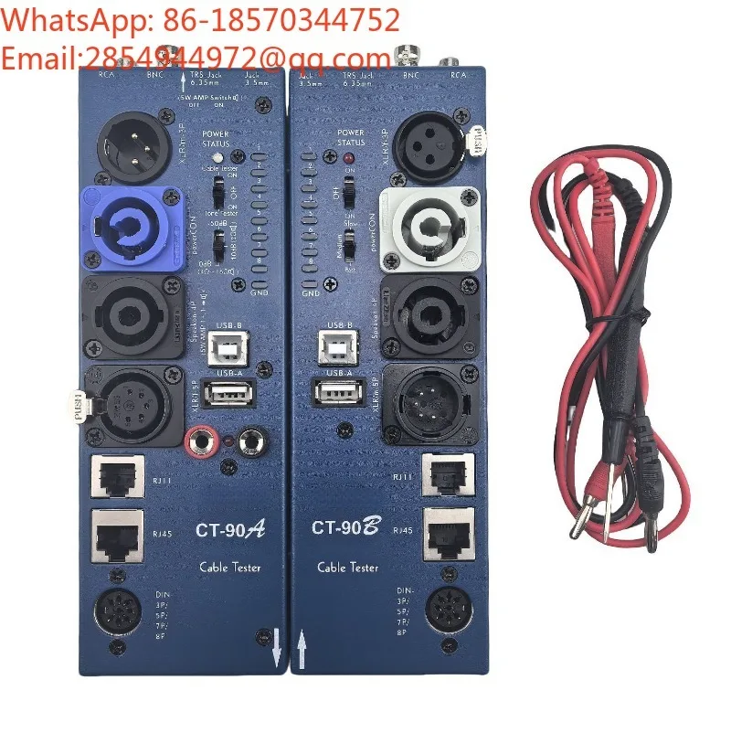 CT-90 Separate 16-in-1 Digital Display Line Tester Automatic Audio Tester Portable