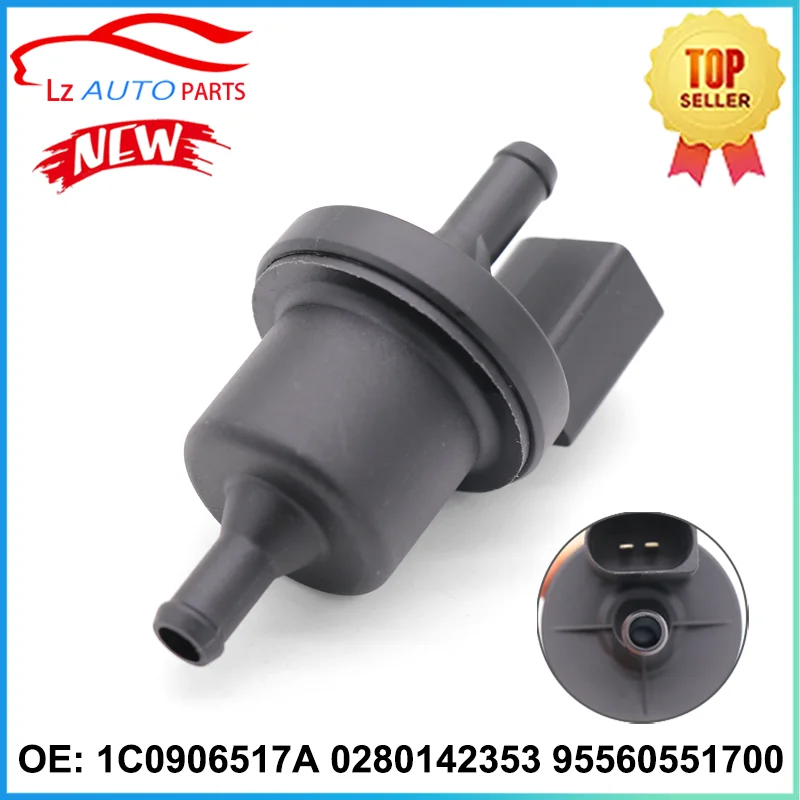 Vapor Canister Purge Valve 1C0906517A 0280142353 95560551700,1999-2007 for VW Beetle Phaeton Touareg,2000-2009 for Audi A4 A6 A8