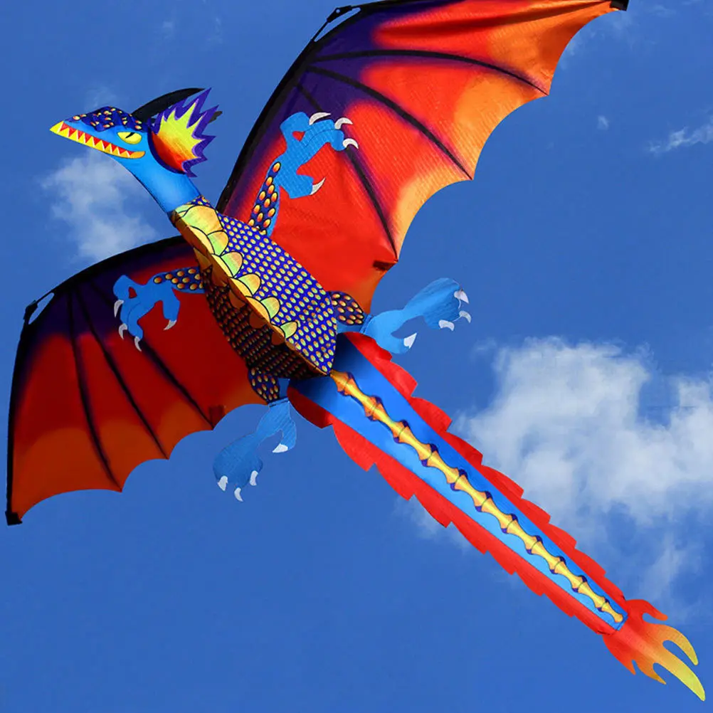 

1Set 3D Dinosaur Kite Long Tail Easy to Fly Outdoor Kite for Kids Foldable Lightweight Colorful Gift Kids Kites Toy