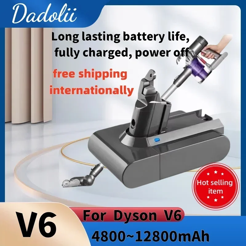 21.6V12800Ah ForDyson Battery Replacement DC62 DC59 DC58 SV03 SV04 SV09 V6 Animal Motorhead V6 Slim V6 Absolute Vacuum Batter