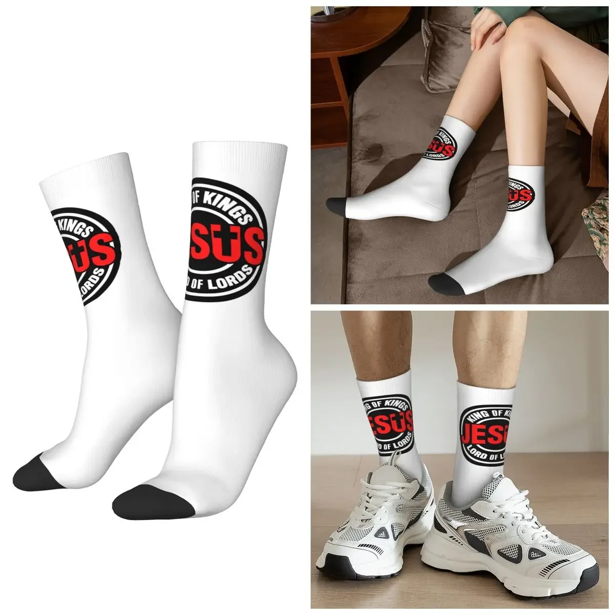 

Носки All Seasons Jesus Christ Yeshua, носки в стиле Харадзюку, носки в стиле хип-хоп для мужчин и женщин, подарки на день Святого Валентина