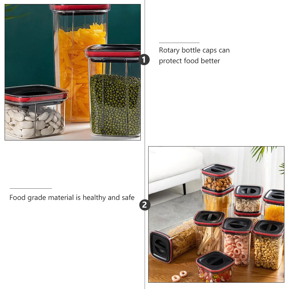 

PET Large Mouth Container Seal Cereal Snack Milk Powder Coffee Can Food Grade Healthy Safe Transparent Simple Stylish Rotatable