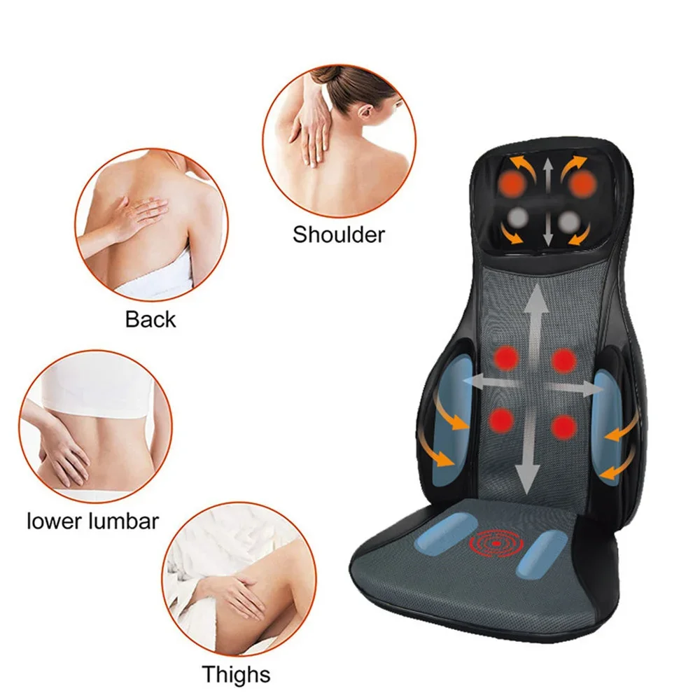 Air Compression Shiatsu Neck & Back Massager Seat Chair Pad Massage Cushion