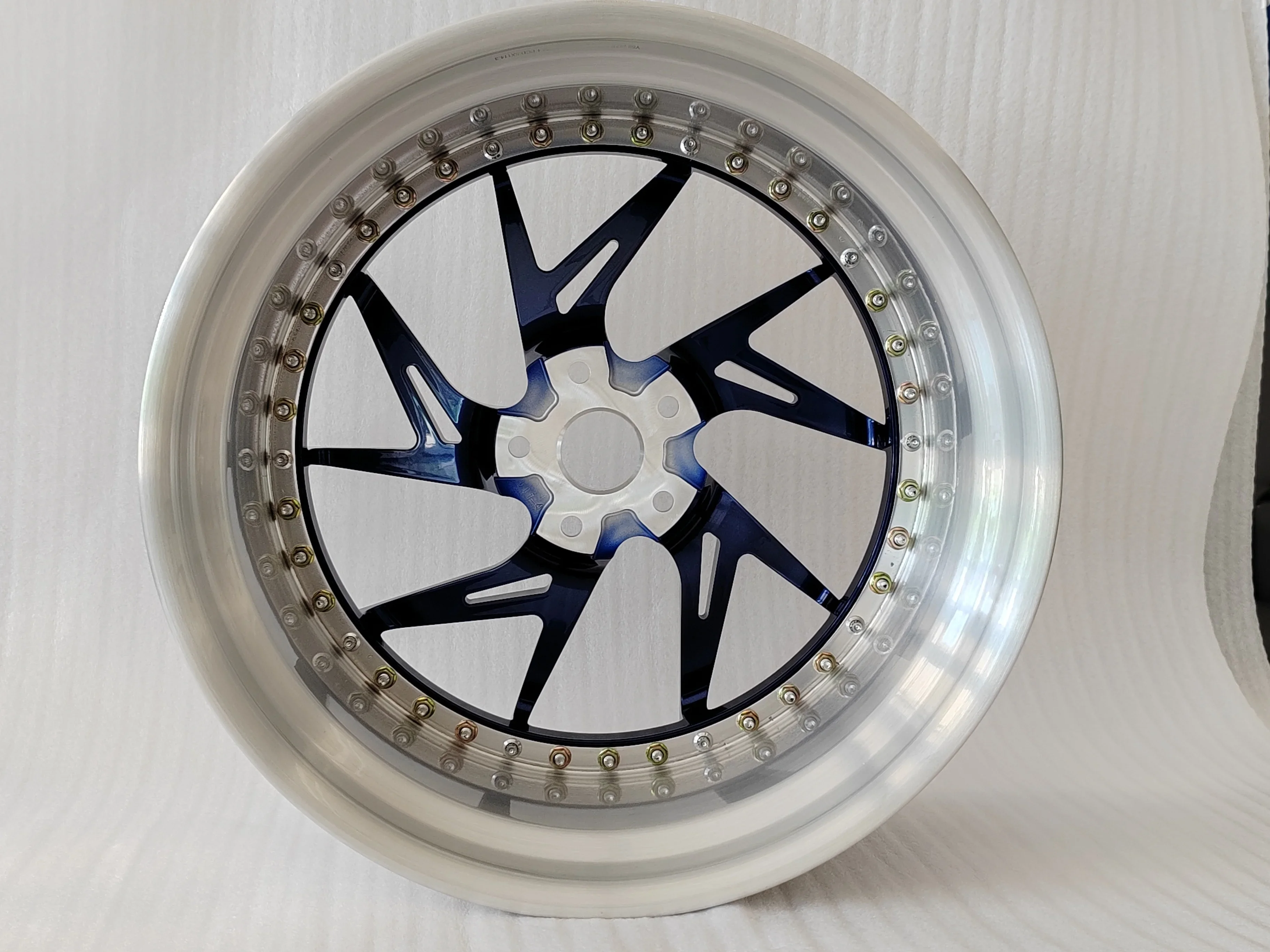 SYAC Customized 4-pieces 18/19/20/21 inch PCD5x112/113/114 Forged aluminium alloy wheels matte blue passenger car rims