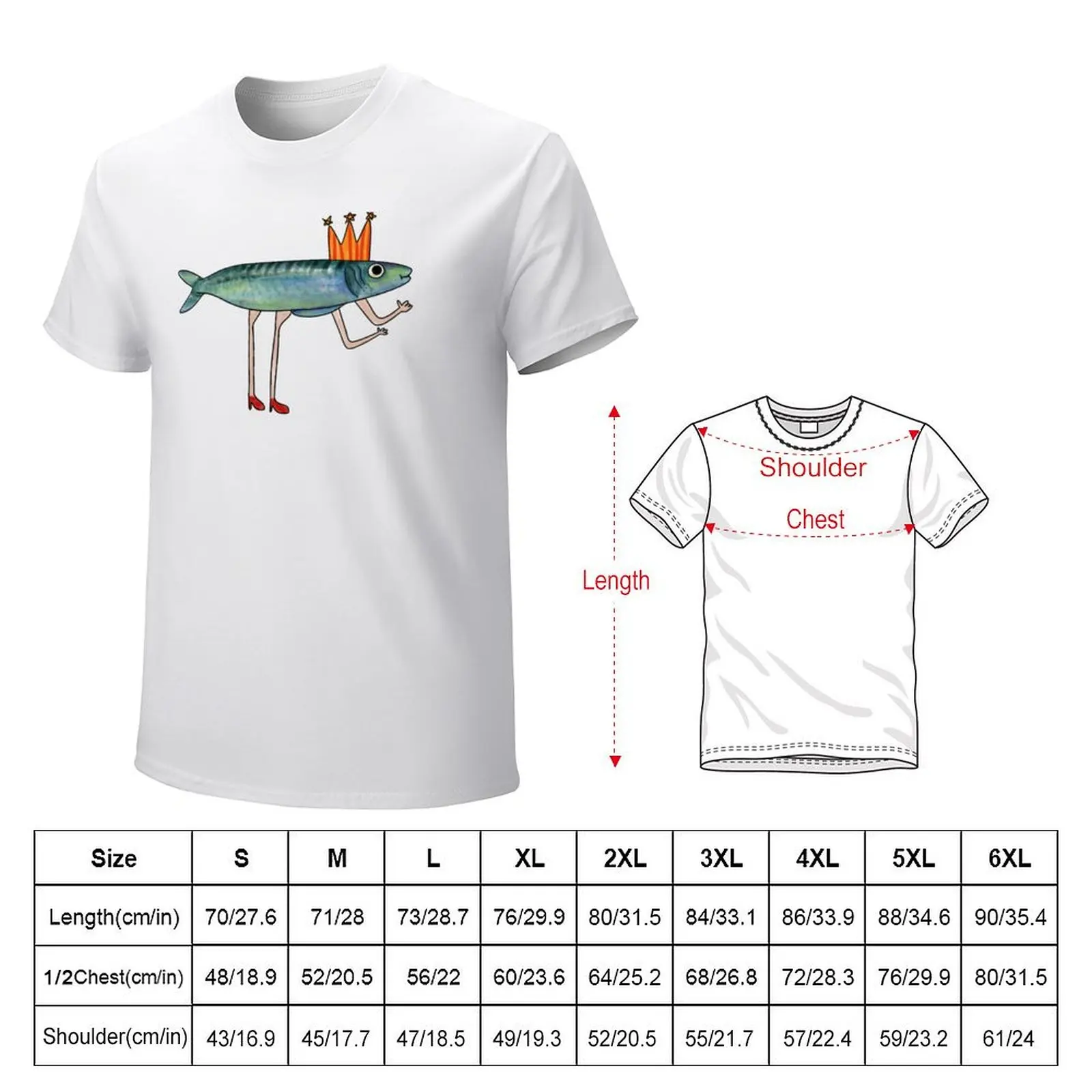 Sardine? T-shirt boys whites Blouse vintage clothes plain mens graphic t-shirts funny