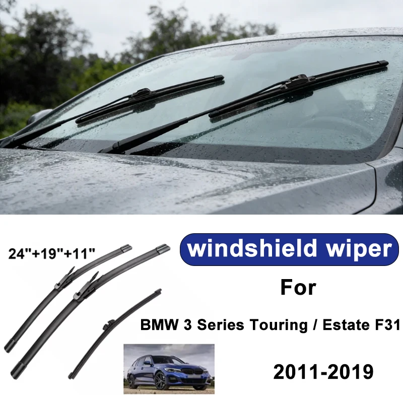 

For BMW 3 Series Touring/EstateF31 2011-2019 car windshield front/rear wipers, silent wiper blades, car blade brush accessories