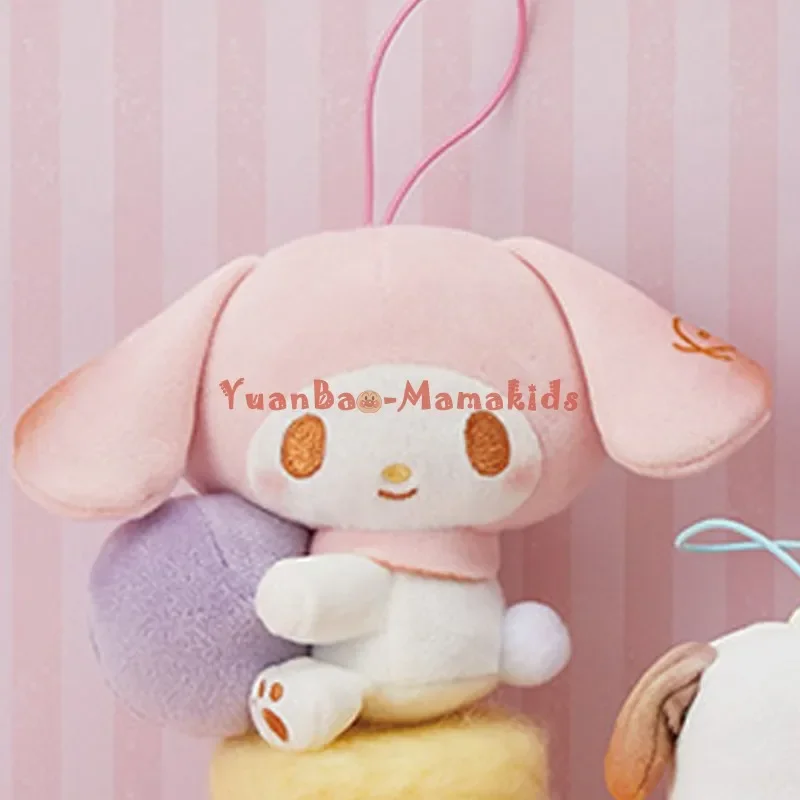 Pendentif en peluche Sanurgente pour enfants, coton original, beurre, mélodie, Kuromi, Cinnamoroll, pompon, Purin, Pochacco, jouets animés japonais