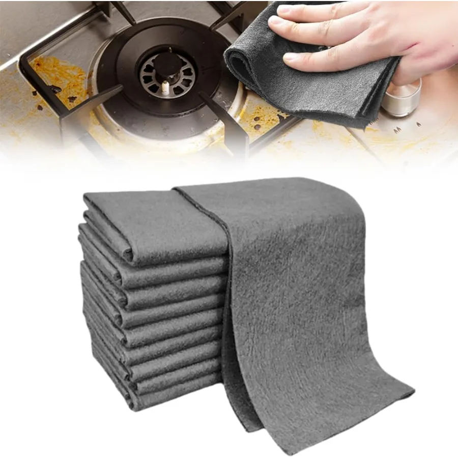 

Утолщенная волшебная салфетка для чистки, обновленный набор многоразовых салфеток для чистки окон с тканью из микрофибры без полос, из микрофибры C