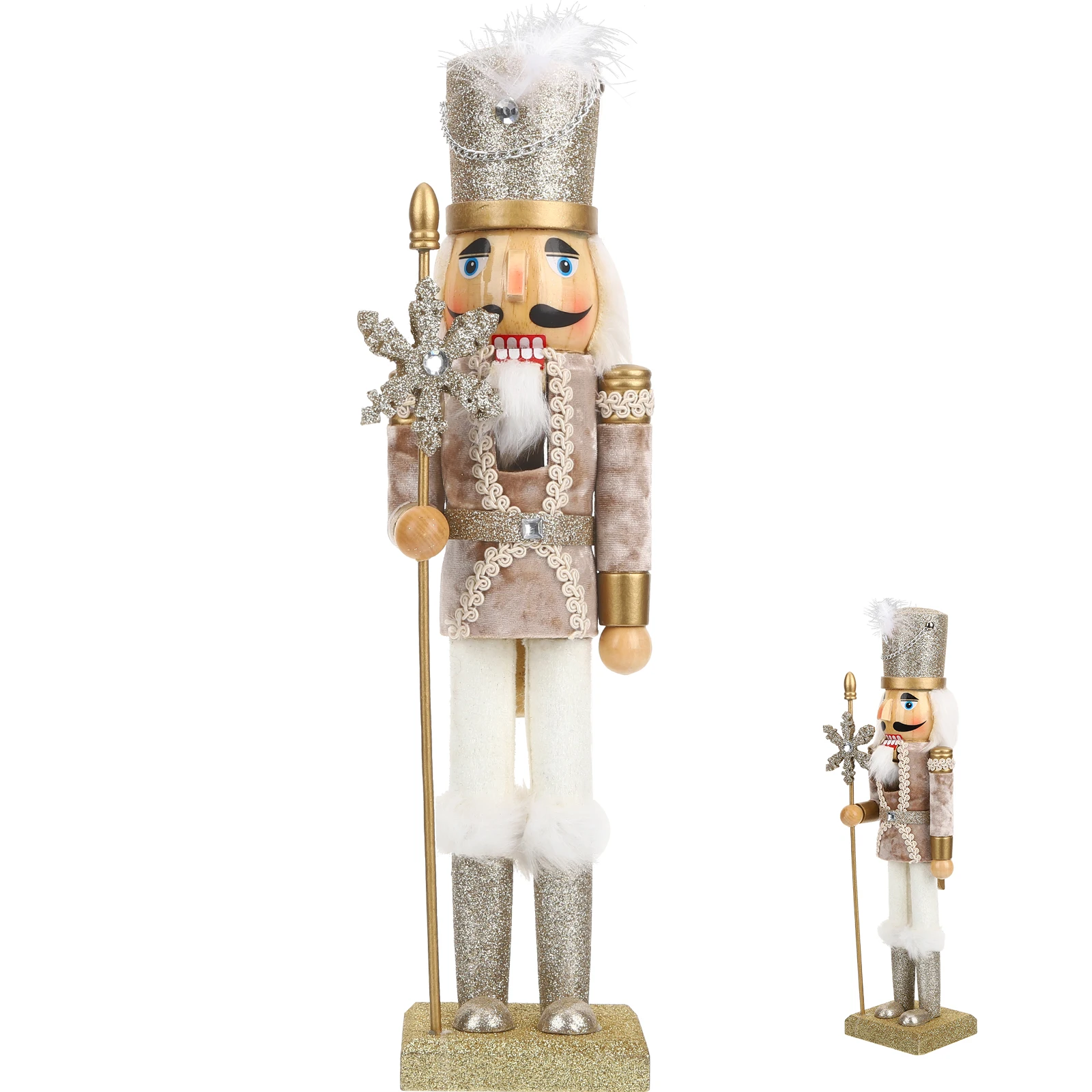 

Xmas Wooden Nutcracker Classic Nutcracker Christmas Decoration Tabletop Ornament Indoor Festive Decor for Living Room Hotel