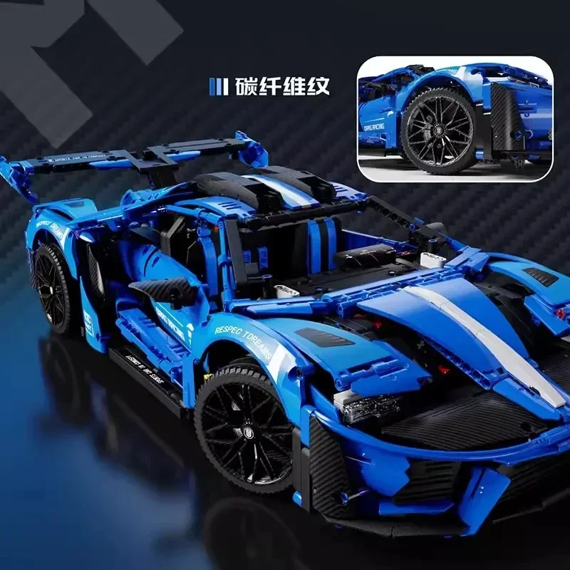 Moyu 88016 Moc Technische 1:8 Ford Gt Rc Super Sport Auto Model Bouwstenen Puzzel Montage Speelgoed Kerstcadeau Voor Kinderen