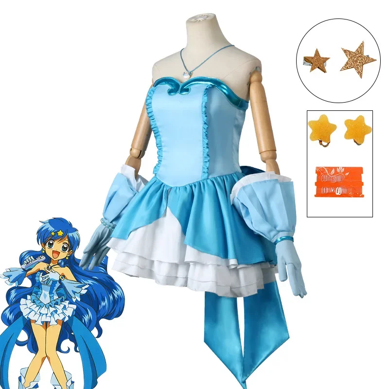Anime Meerjungfrau Melodie Pichi Pichi Pitch Cosplay Nanami Ruchia Cosplay Kostüm Schuhe Halloween Cosplay Kostüm Kleid komplettes Set