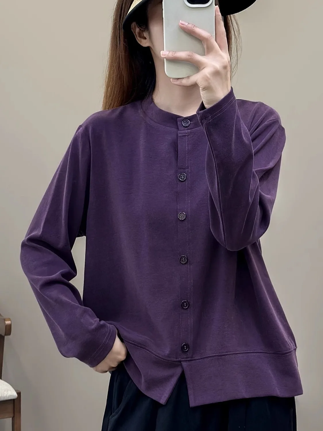 

Утягивающий однотонный тонкий хлопковый свитшот Jaet, женский свободный повседневный длинный свитер Sve Base irt, осенний топ Faion