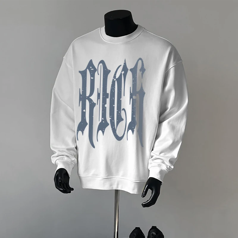 

Модный круглый свитер для мужчин свободного кроя, утепленный, осенне-зимний, новый, универсальный, удобный, из полиэстера и хлопка...