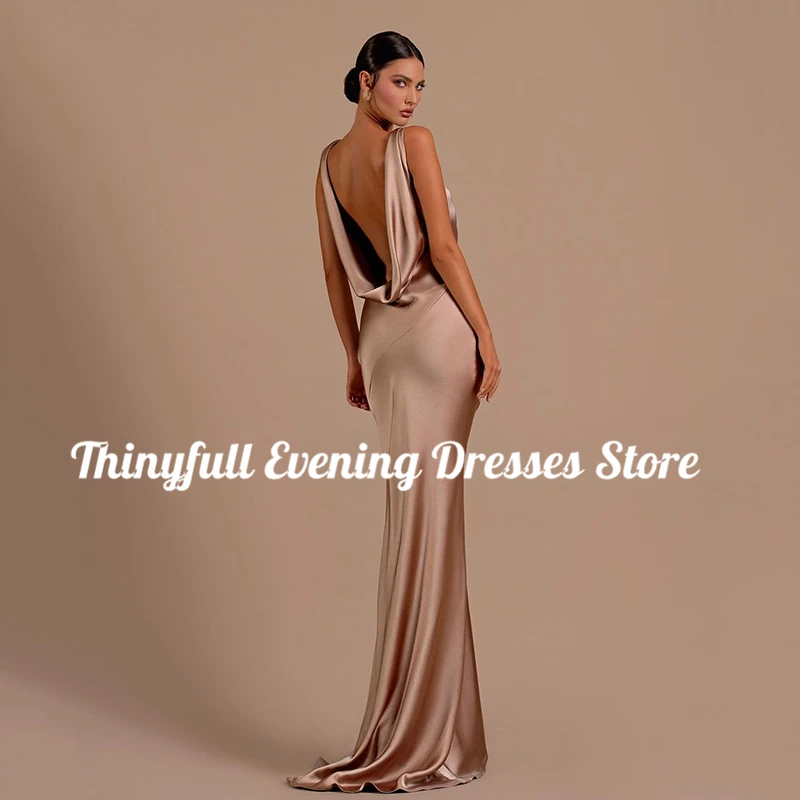 Thinyfull Sexy Mermaid Prom Evening Dresses Women V-Neck Backless Night Dress Saudi Arabia Cocktail Party Prom Gowns Custom Size