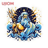 UJIOM Poseidon Attractive Wall Stickers Mysterious God Graphics Art Logo Design Decals Waterproof Adhesive Wallpaper Decor