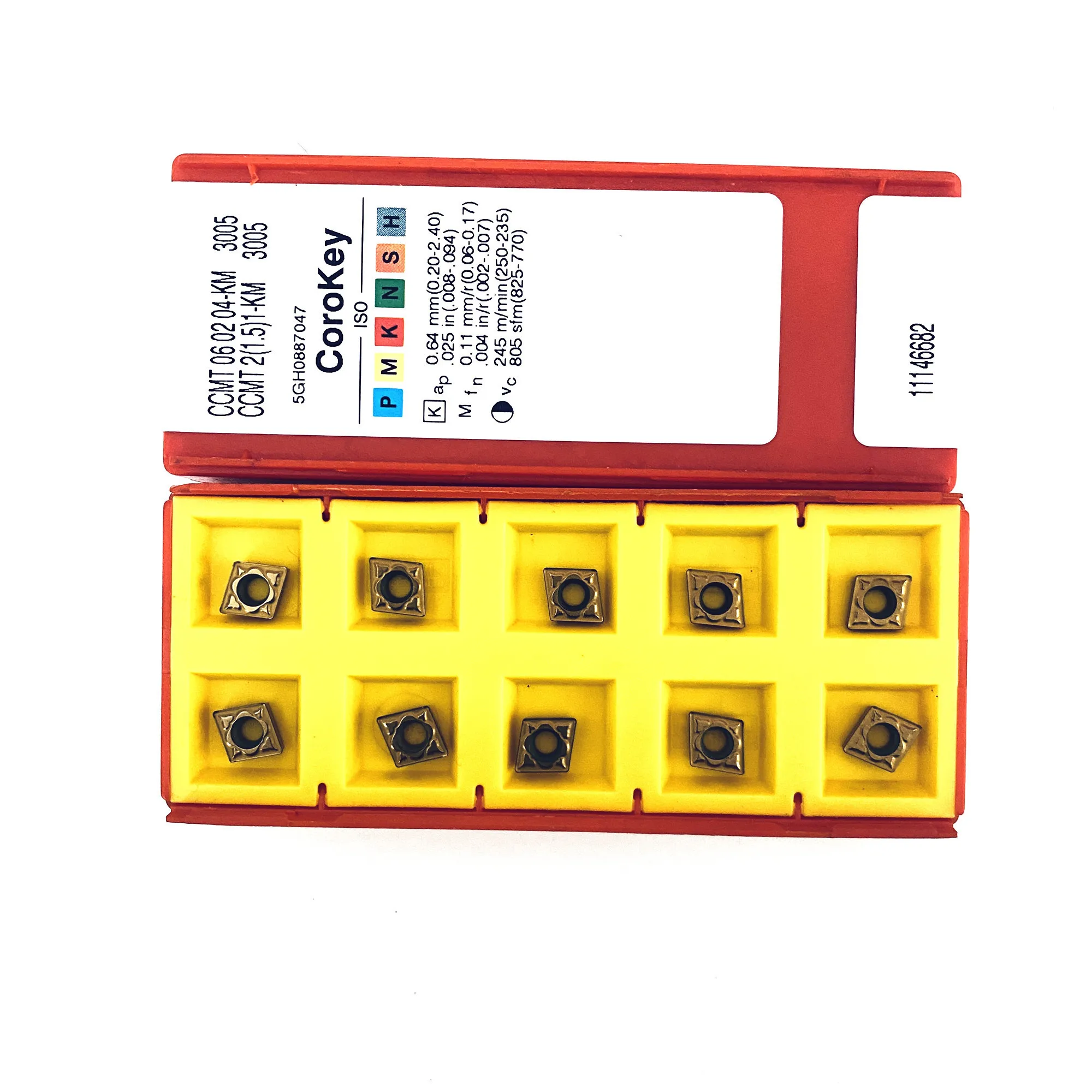 CCMT2(1.5)1-KM 3005,CCMT433-KR 3215 CCMT060204, CNC Lathe Turning Tool Carbide Turning Tool Insert For Cast Iron