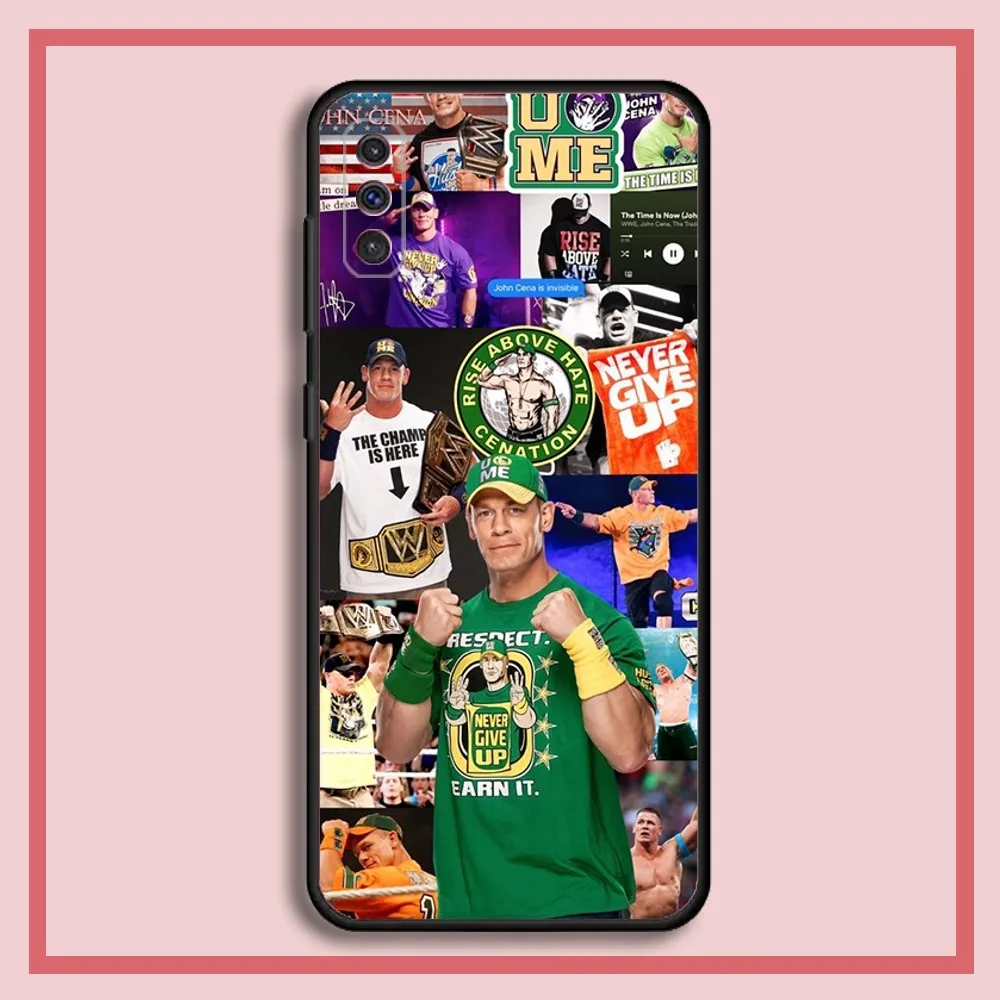 John Cena Wrestling Star Actor Phone Case For Samsung S23,23,22,30,21,10,9,Note20 Ultra,Lite,Ultra,5G,Plus,FE,Black Soft Case