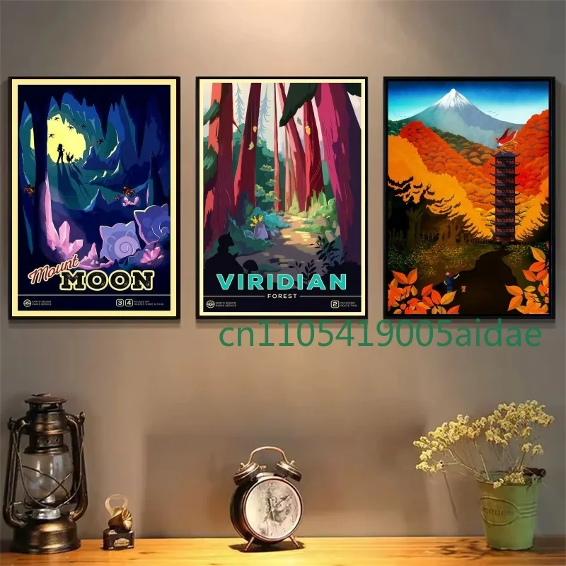 

Pokemon Anime Figures Perfect Combination Art Style Picture HD Poster Print Watercolor Wall Home Room Canvas Decor Painting Gift