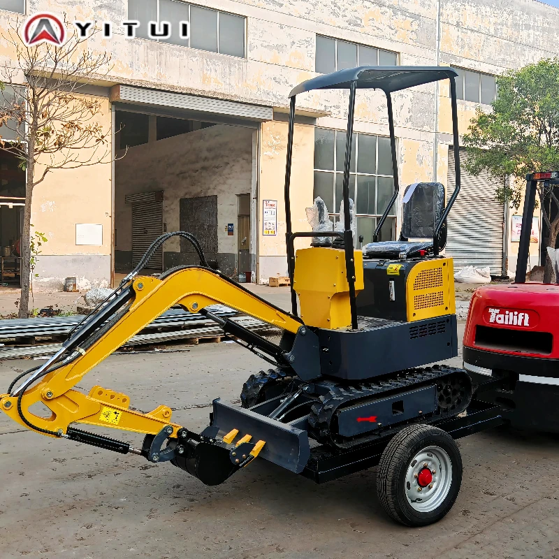 Mini Excavator 1.2 Ton Customized Reinforced Chassis Farm & Agriculture Small-Scale Engineering Narrow Space Work