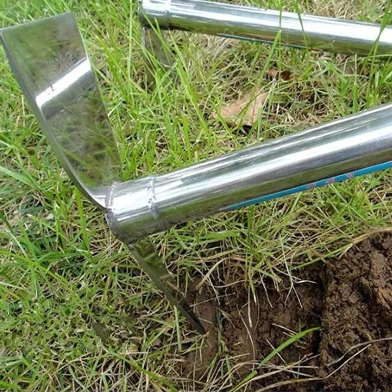 

15 inch Stainless Steel Garden Hoe Pick Multipurpose Hand Tool Digging Weeding Seeding Turning Soil Mining Tools best sale