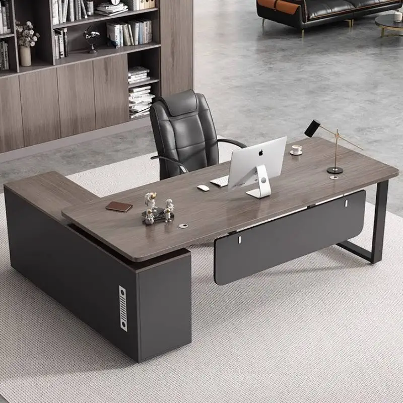 

Gray Storage Office Desks Designer Strong Nordic White Corner Office Desks Drawers Modern Luxury Scrivania Work Station Table
