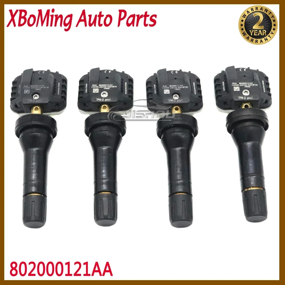 New Car Tire Pressure Monitoring Sensor TPMS 802000121AA For Chery Tiggo 3X 5X 7 8 9 ARRIZO 5 GX Exploration 06 2019-2024 433MHz