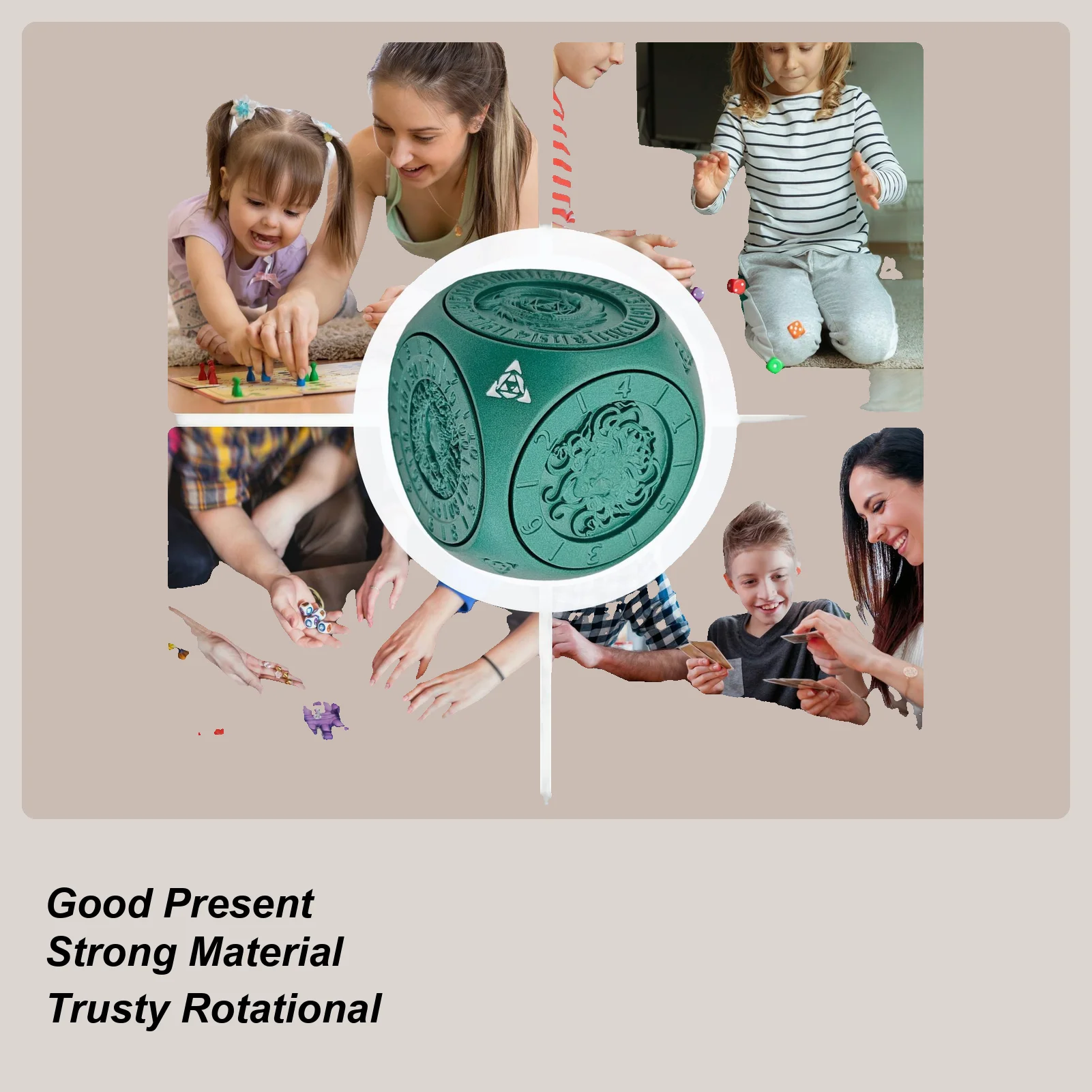 

Игровые кости 7-в-1, многогранные игральные кости, вращающаяся геометрическая доска для семейных пар, взрослых, подростков, детей, сбор, дорожный компаньон