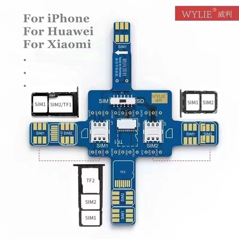 

Wylie Universal Smartphone SIM Card Signal Test Board SD TF Card Tester Tool for iPhone Samsung