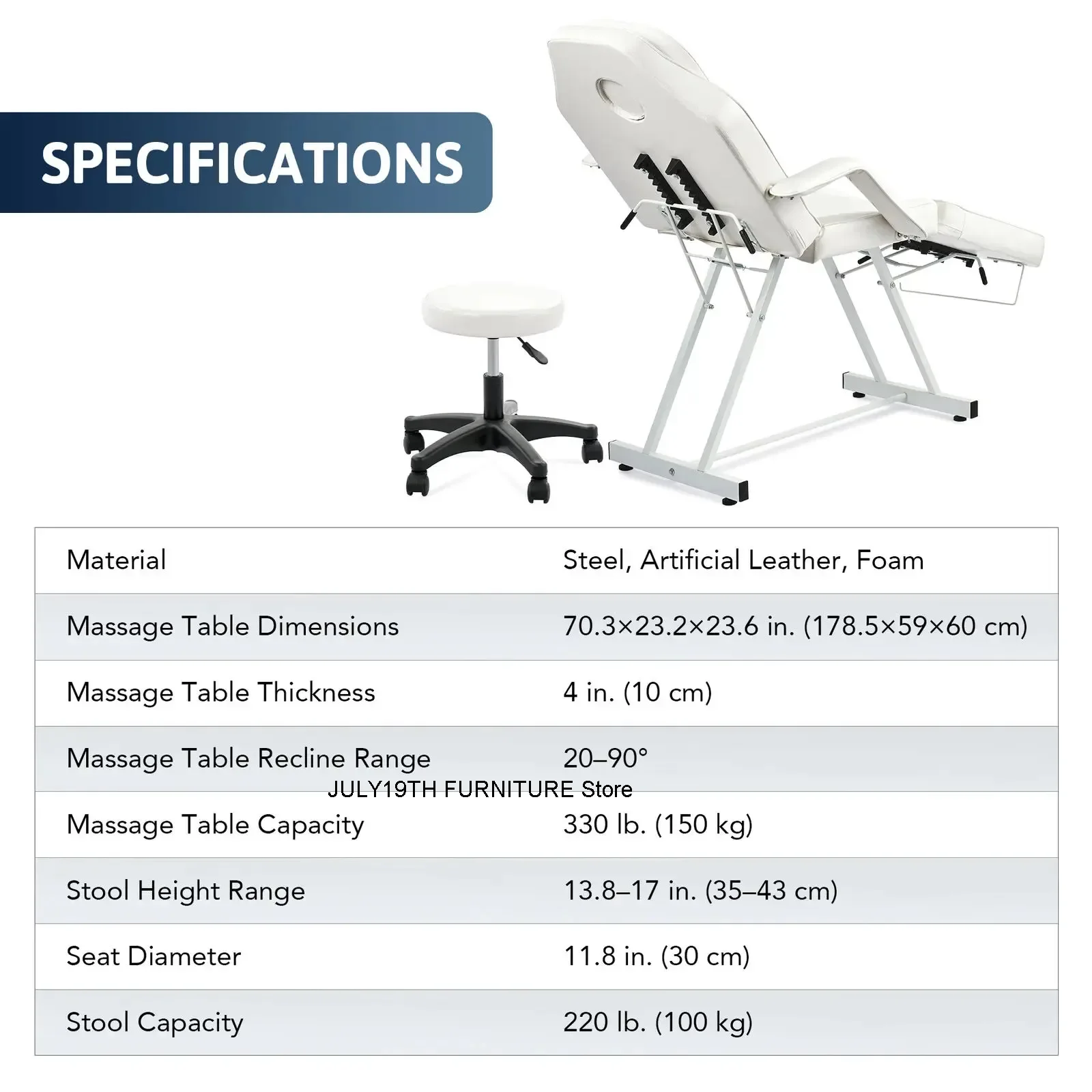 Adjustable massage table, portable tattoo eyelash foot massage bed, salon tattoo chair massage bed, Lettino Estetista massage