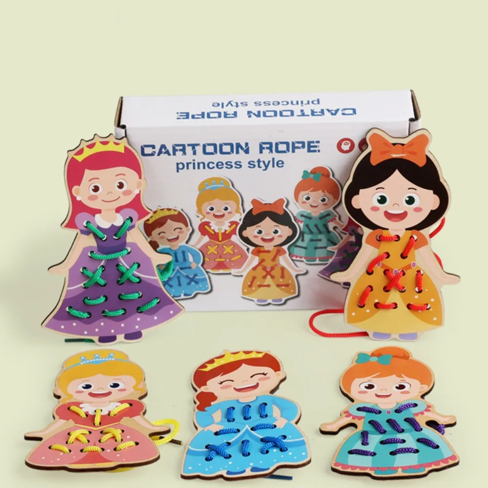 

Educational Fruit Threading Toys Fine Motor Skill Hand-eye Coordination Wooden Lacing Toy Watermelon Pineapple