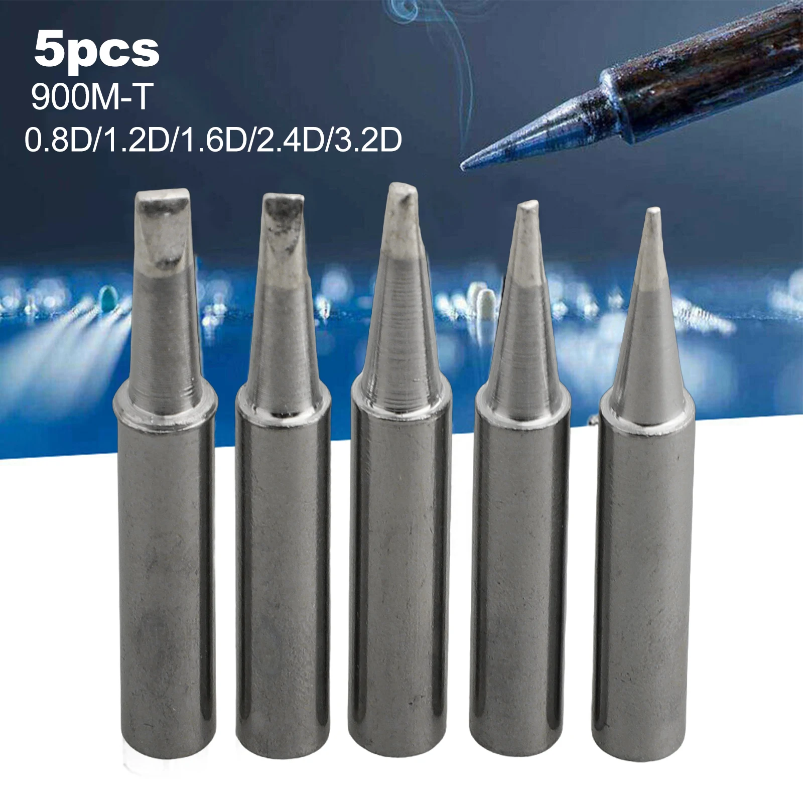 

0.8-3.2D Soldering Iron Tip 900M-T Copper Heat-resistant Replaceable Soldering Station Zinc-coated Hot sale New